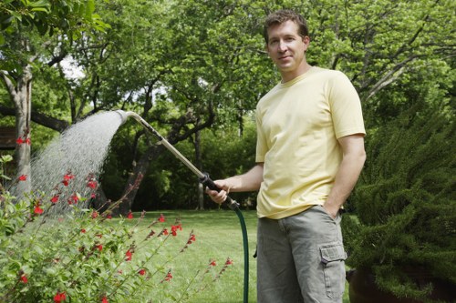 Healthy garden soil with compost and mulch